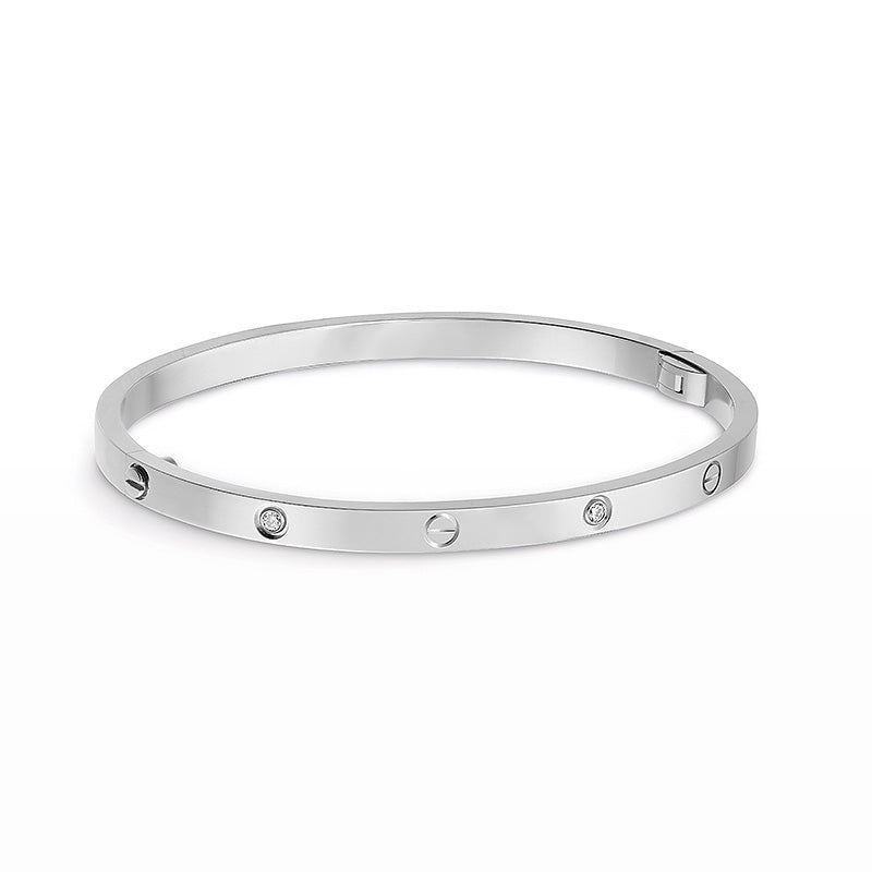 Love 3.65mm Small Model Bangle - 6-Diamond