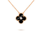 15mm Clover Flower Diamond Pendant Necklace Collection