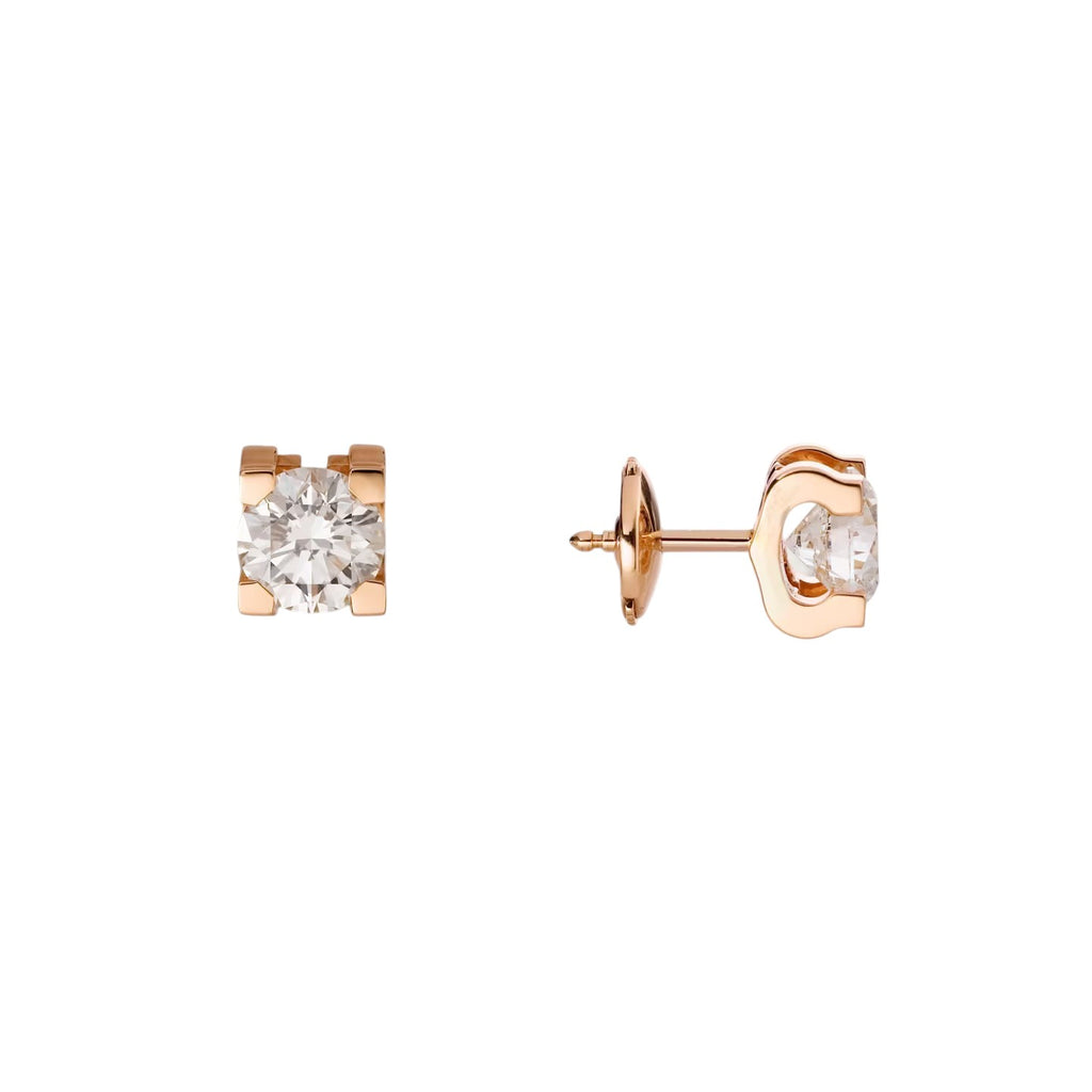 C de Diamond Stud Earrings