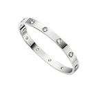 Classic 6.1mm Love Single-Screw Closure Bangle - 10-Diamond