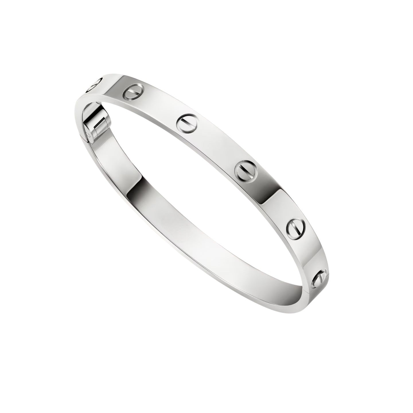 Classic 6.1mm Love Single-Screw Closure Bangle - Infinite Protection & Energy Locking Talisman