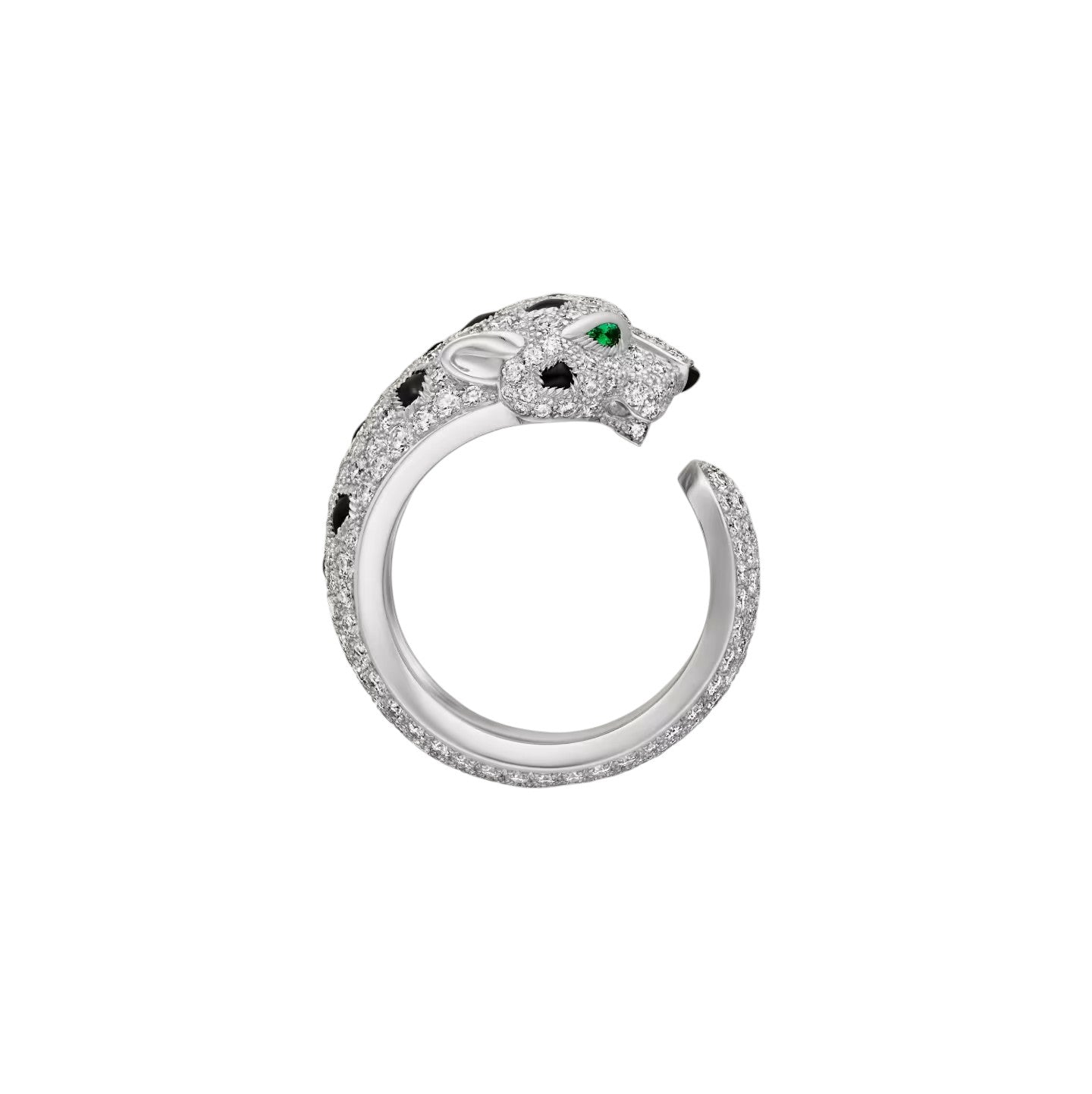 Panthère de Diamond Ring – mittleres Modell – Halb-Pavé-Glanz – Ikonisches Panthermotiv