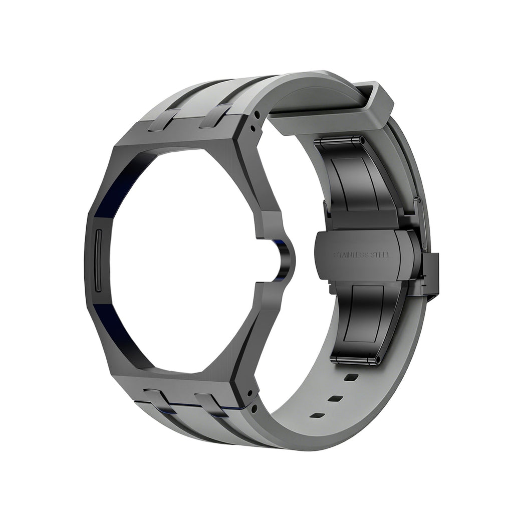 Oak Pop Black Steel Case & Silicone Strap