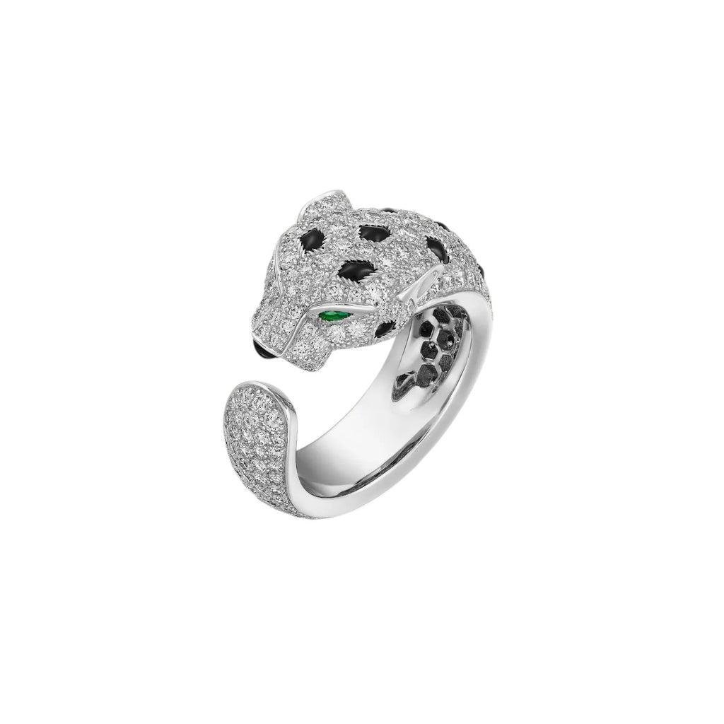 Panthère de Cartier Ring, mittelgroßes Modell, halbpavé