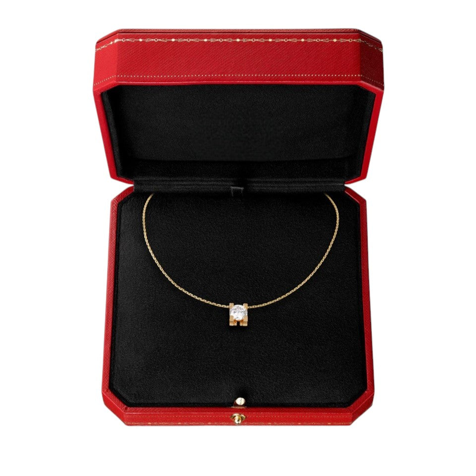 C de Pendant Diamant-Halskette