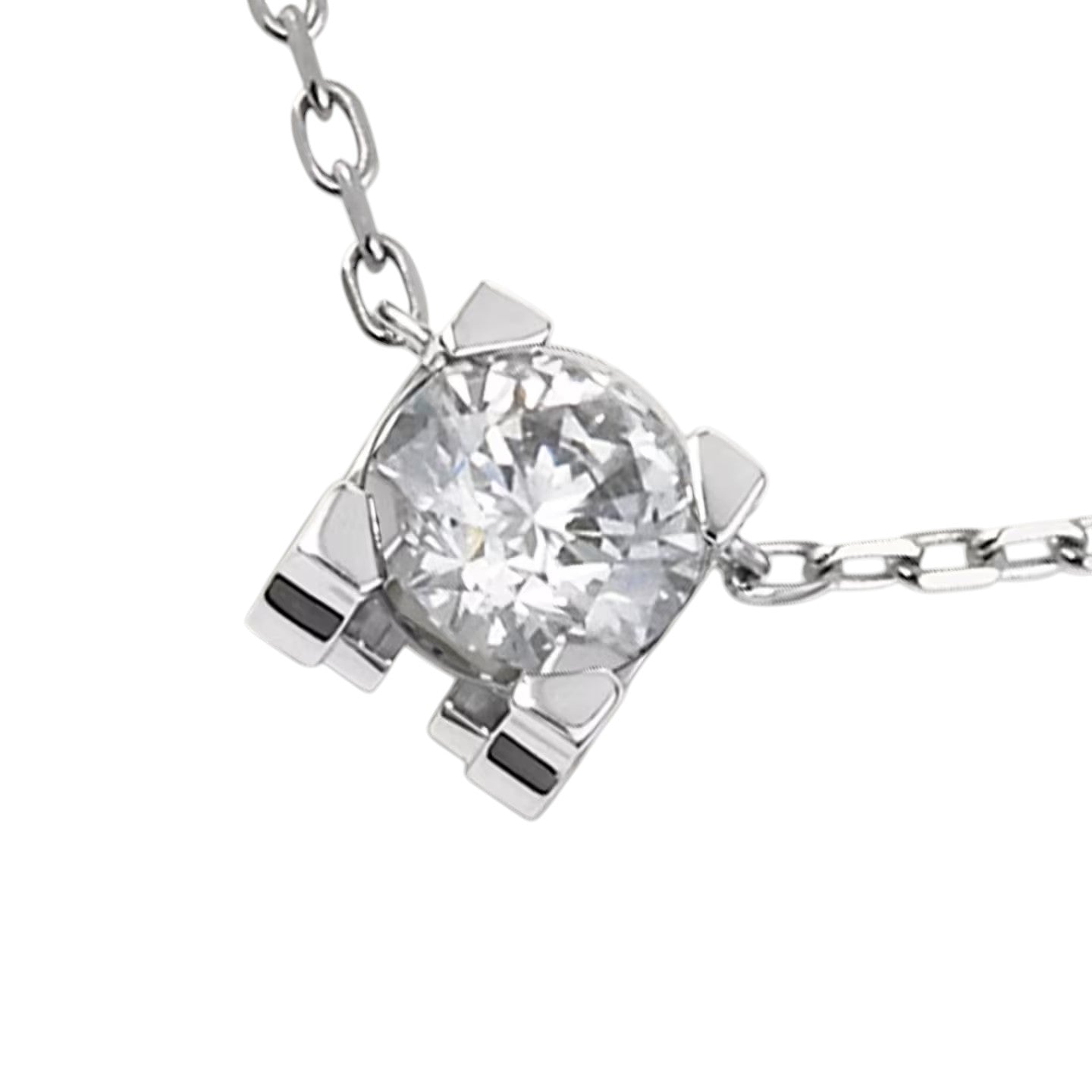 C de Pendant Diamant-Halskette