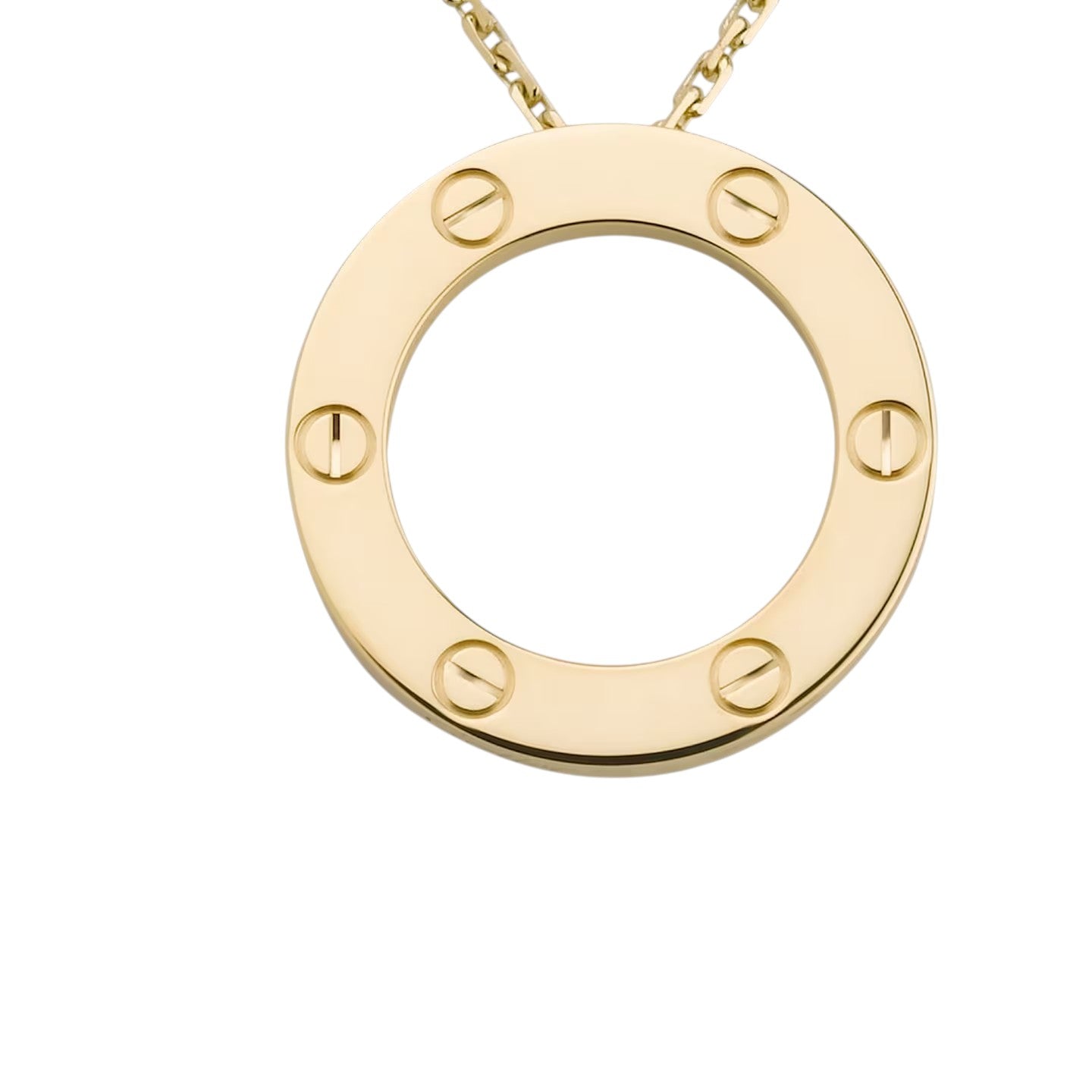 LOVE Large Circular Pendant Necklace