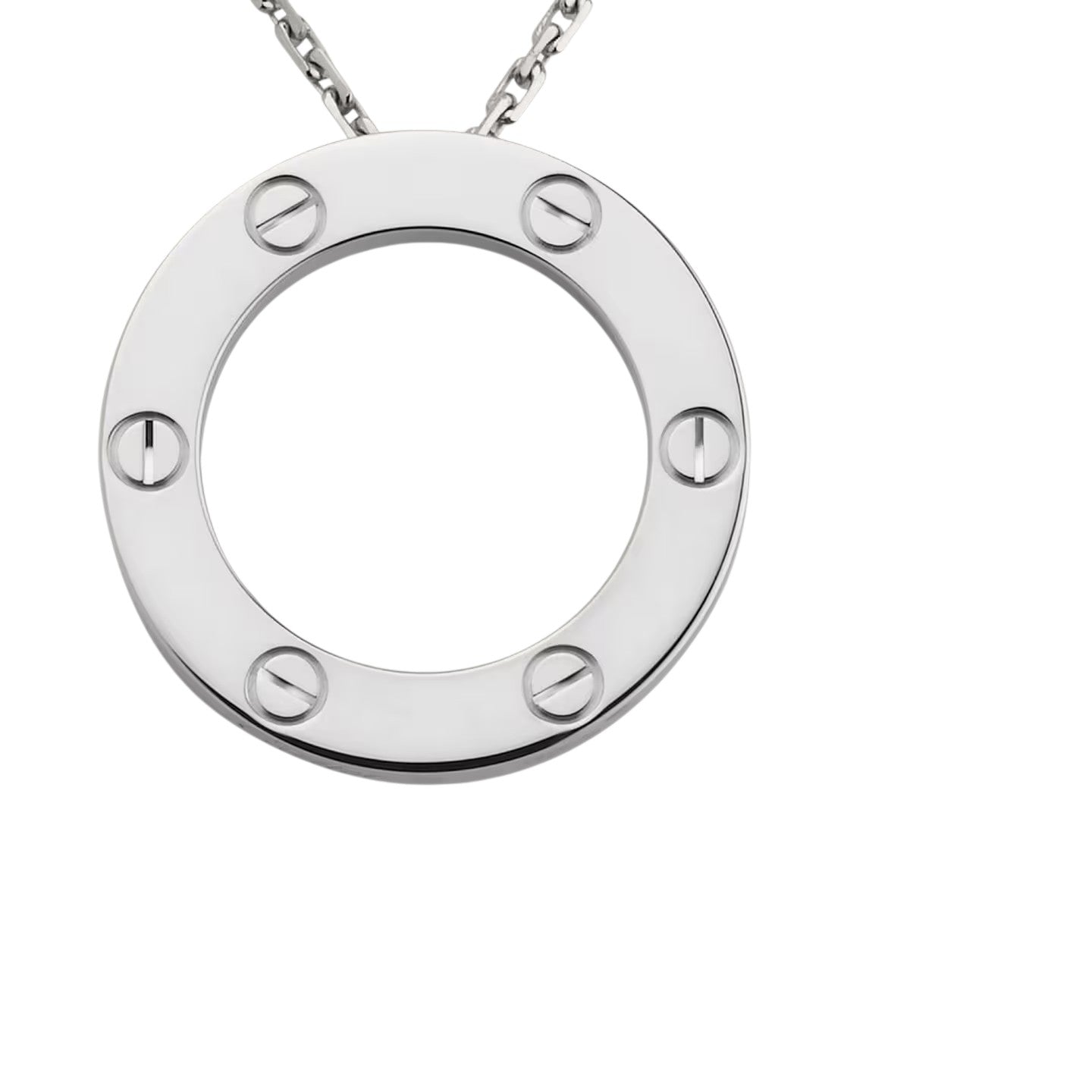 LOVE Large Circular Pendant Necklace