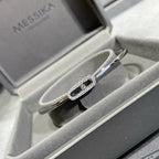 Move Uno Pavé Flex Armreif (Größe M) – Kinetische Diamant-Brillanz – Flexibler Luxus