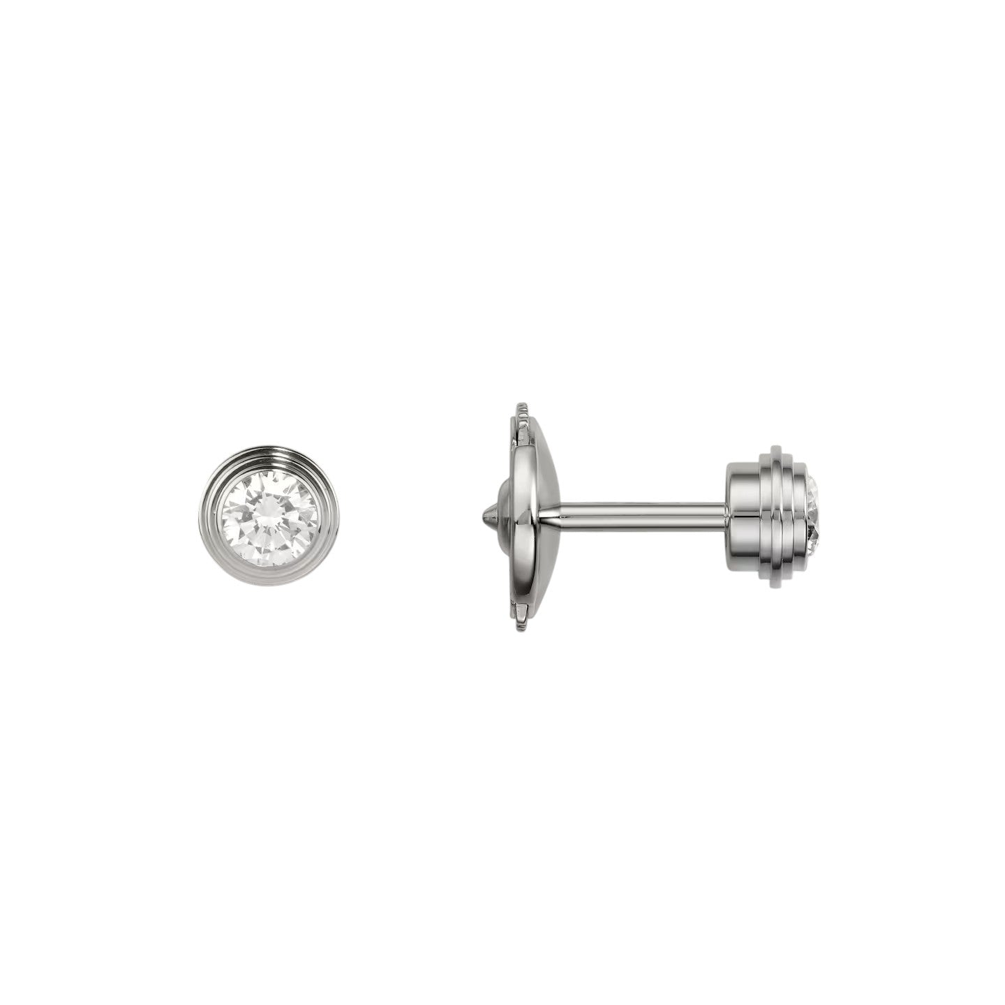 d'Amour Diamond Stud Earrings - Medium Model (5mm) - Featuring 2 Brilliant-Cut Round Diamonds