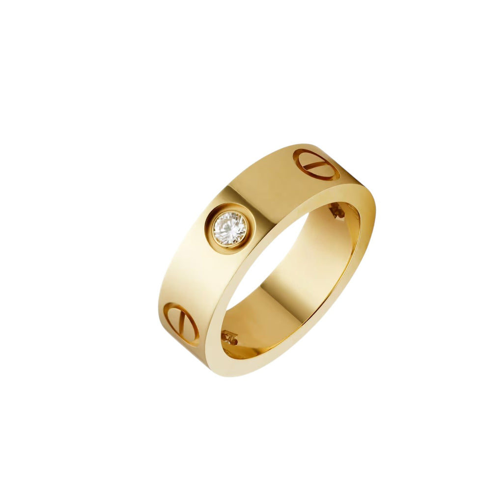 LOVE 5.5mm 3 Diamonds Ring
