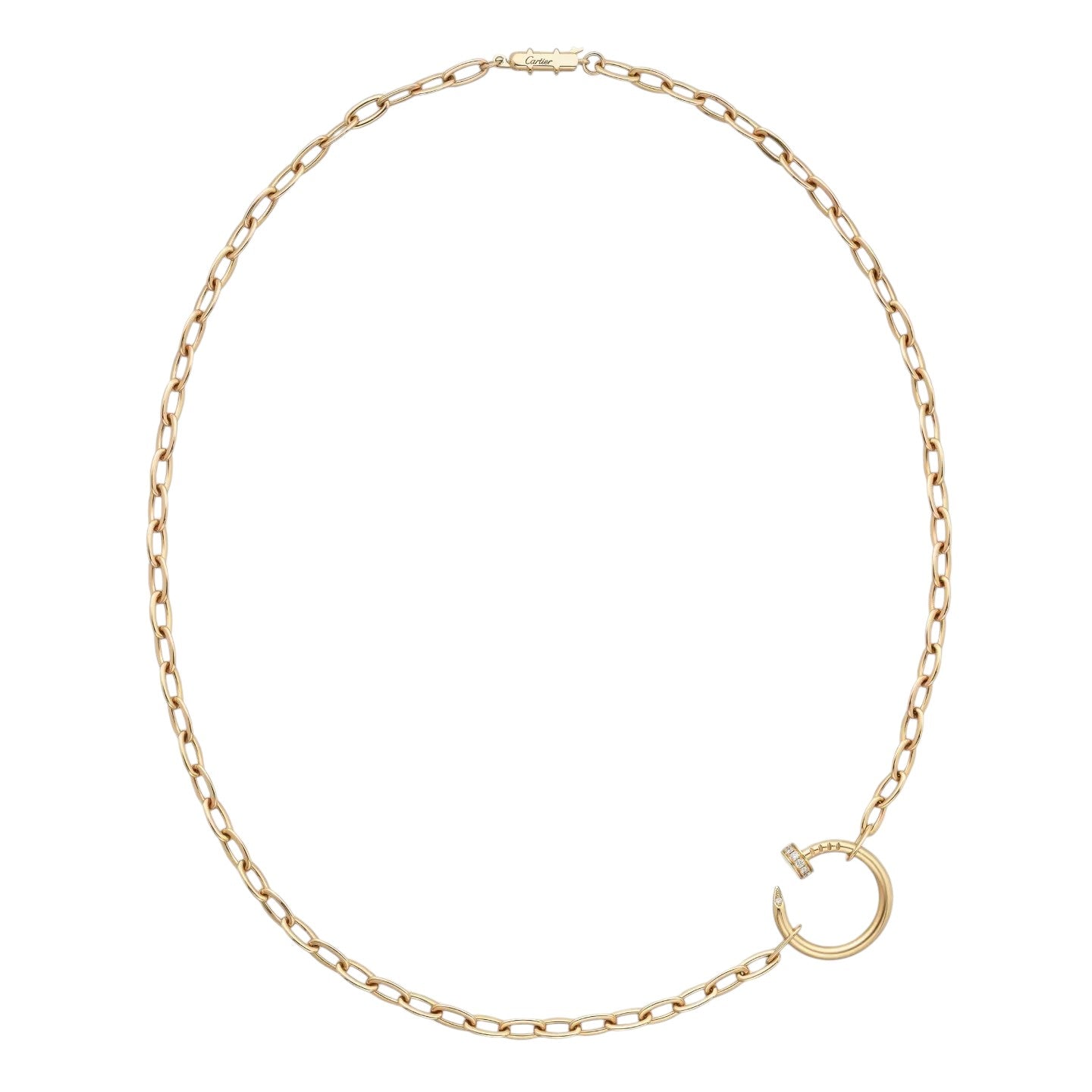 Clou Diamond Nail Pendant Necklace