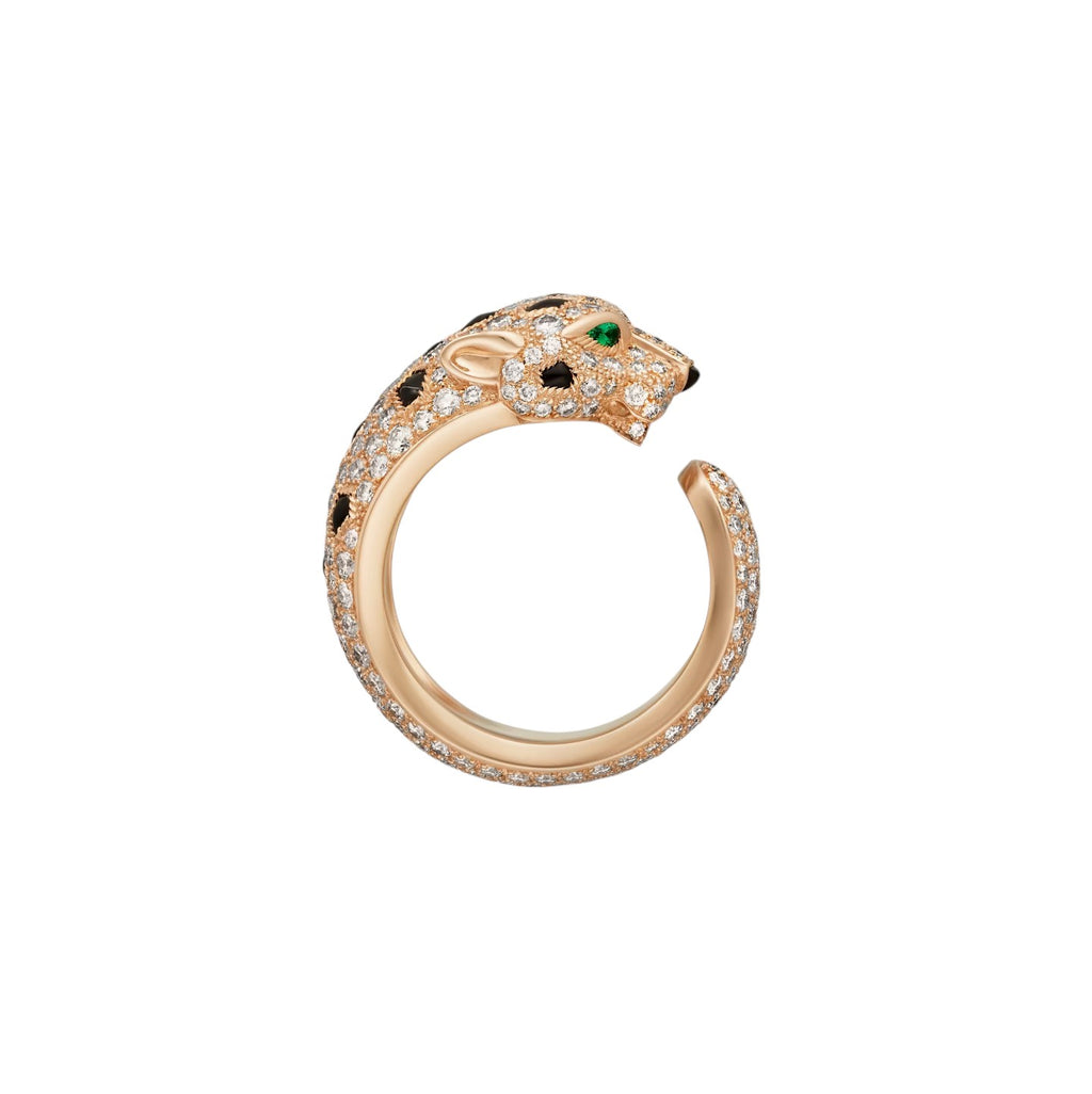 Panthère de Cartier Ring, mittelgroßes Modell, halbpavé