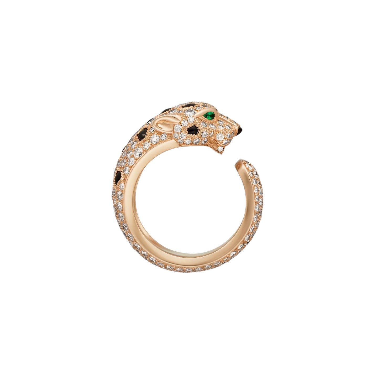 Panthère de Diamond Ring – mittleres Modell – Halb-Pavé-Glanz – Ikonisches Panthermotiv