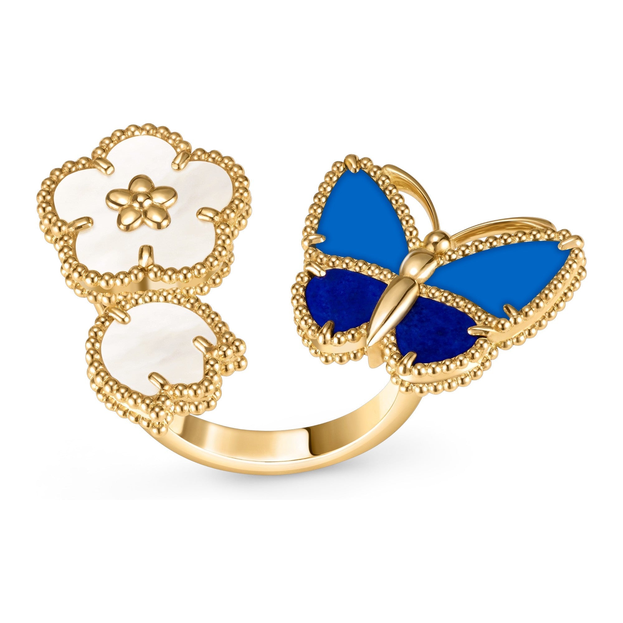 Frühlingsschmetterling Offener Ring – Verstellbarer Glücksbringer