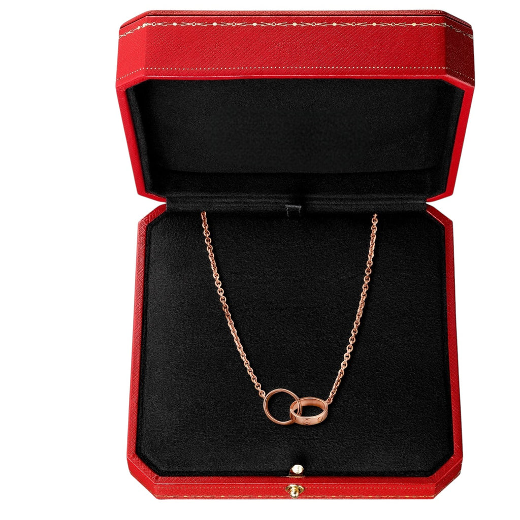 Love Double-Ring Interlocked Necklace