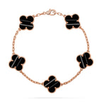 Lucky 5-Motif Clover Pulsar Resonance Bracelet - Natural Energy Gemstone