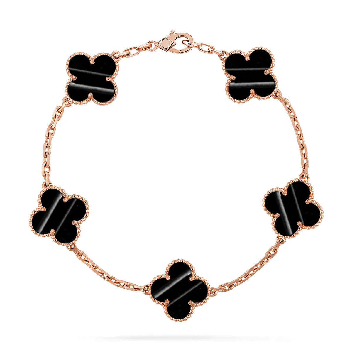 Lucky 5-Motif Clover Pulsar Resonance Bracelet - Natural Energy Gemstone
