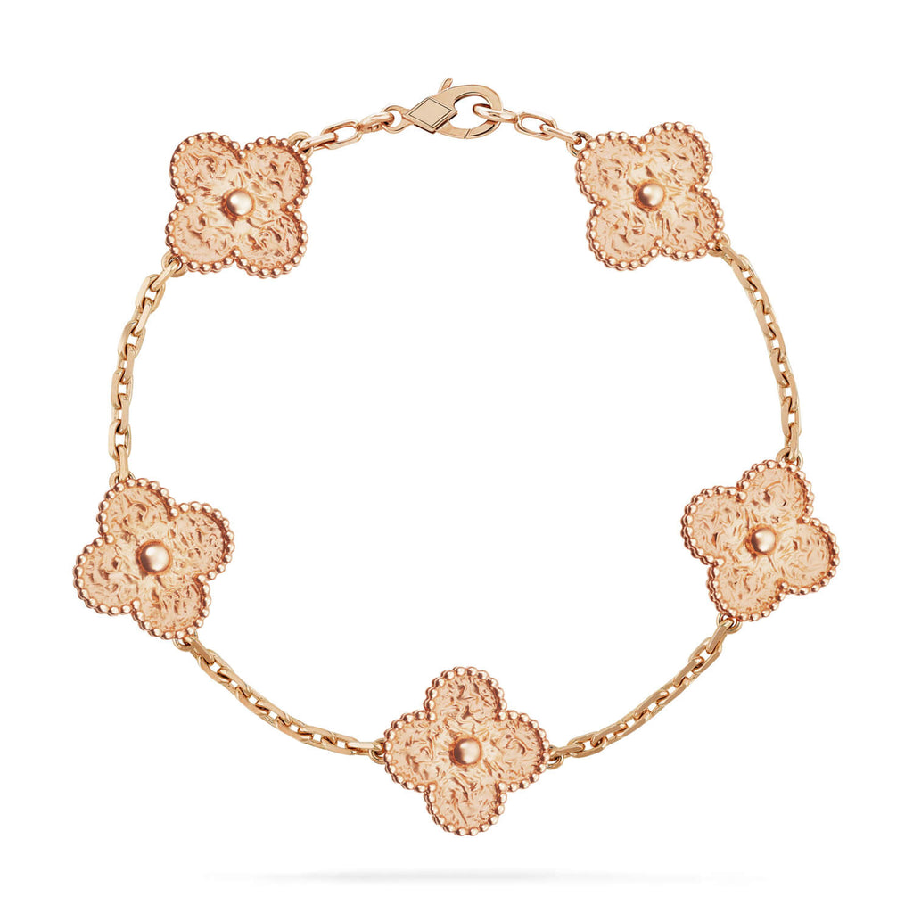 Lucky Clover 5-Motif Bracelet - Bronzing