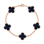 Lucky Clover 5-Motif Bracelet - Pietersite Collection