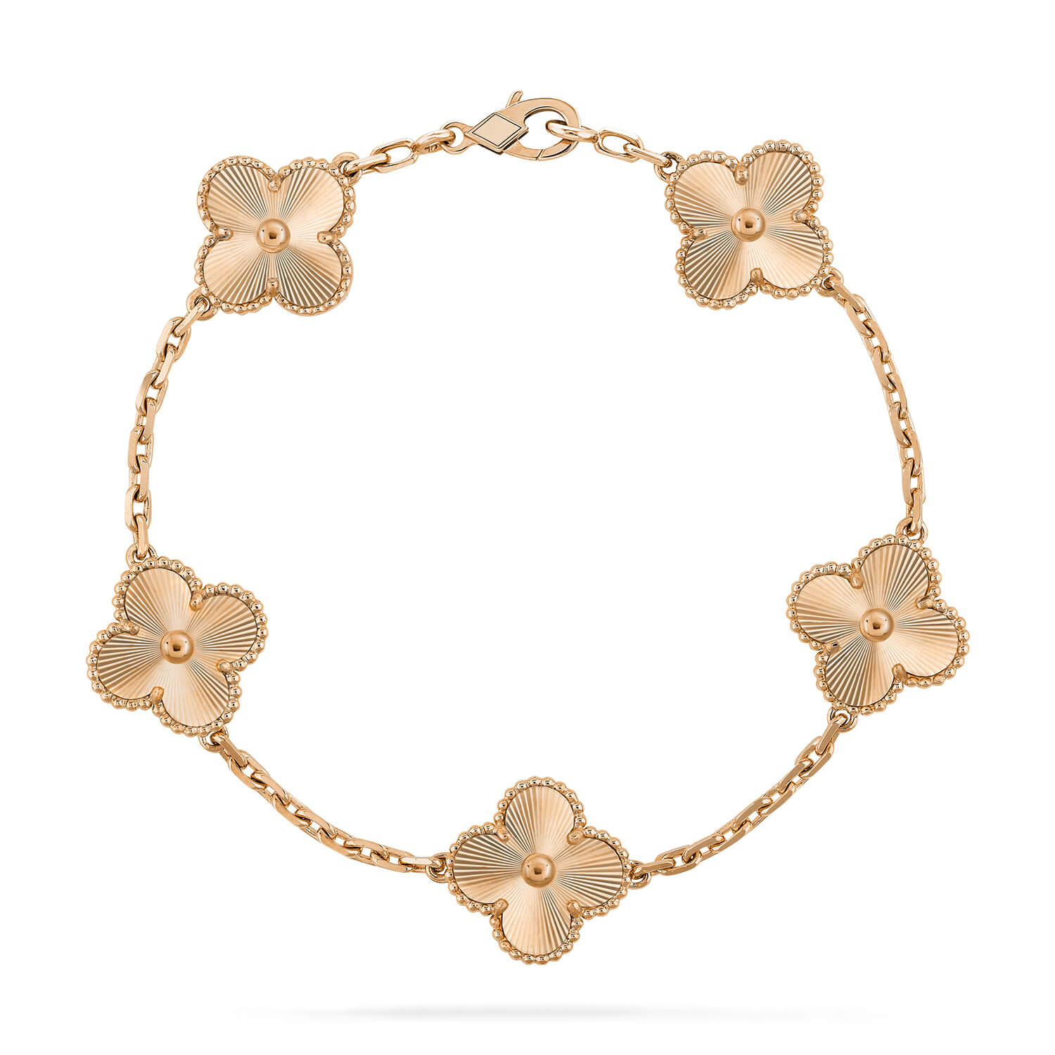 Lucky 5-Motif Clover Radiant Aura Bracelet - Laser