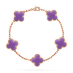 Lucky Clover Armband mit 5 Motiven – Lavender Kollektion