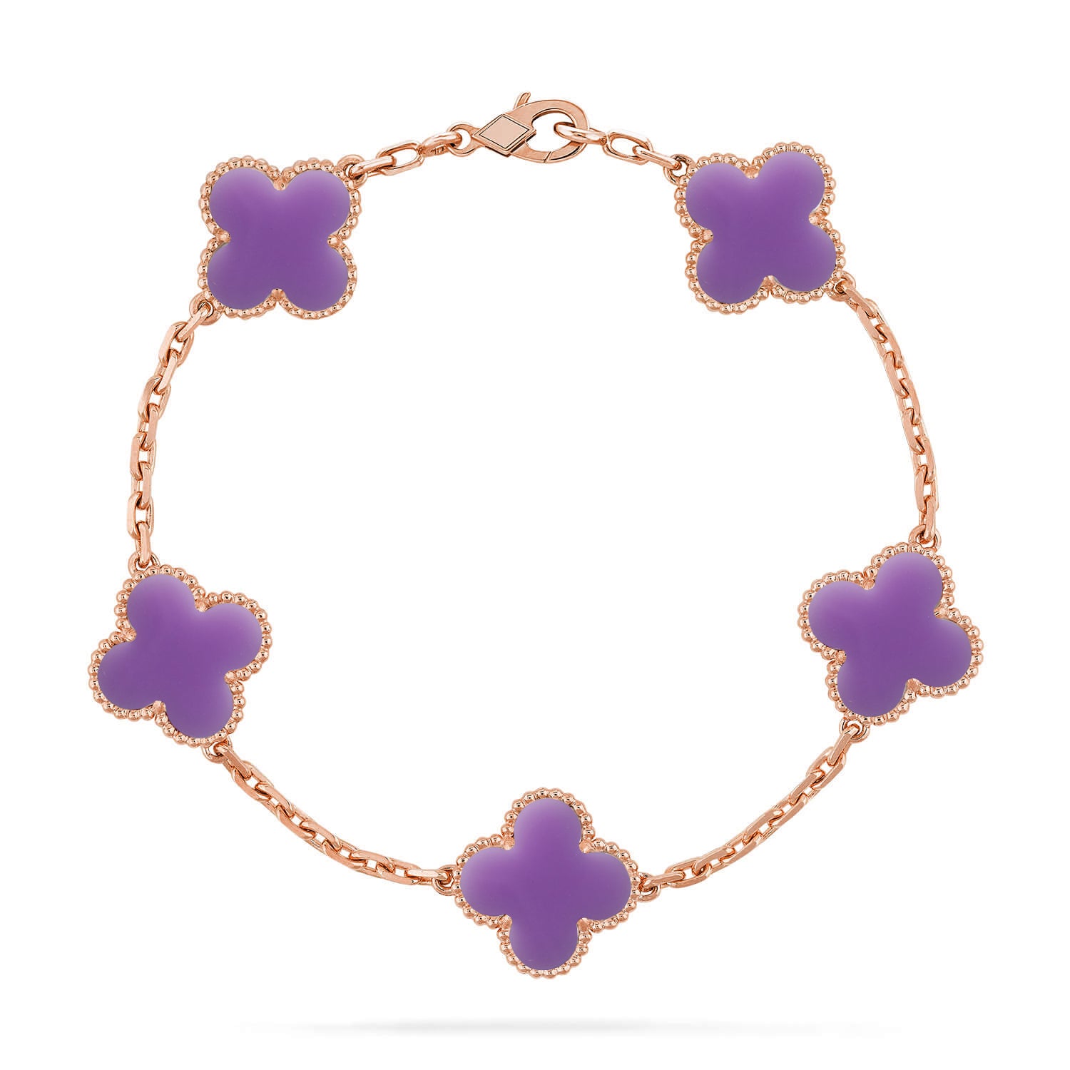 Lucky Clover Armband mit 5 Motiven – Lavender Kollektion
