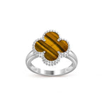 Glücksklee Vintage Weißgold Ringkollektion
