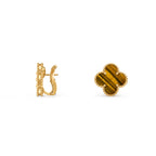 15mm Clover Flower Stud Earrings Gold Collection