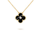 15mm Clover Flower Diamond Pendant Necklace Collection