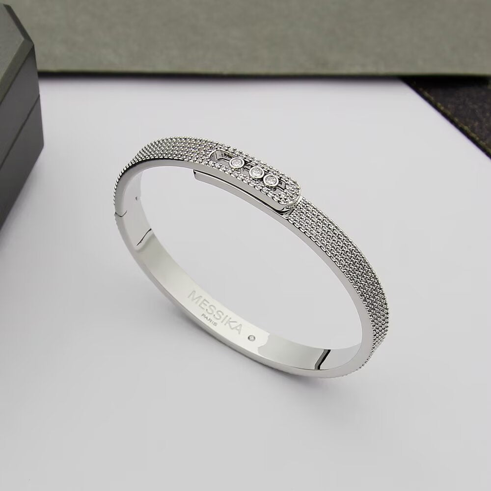 Move Noa Vollpflaster-Diamant-Armreif – Kinetische Dreifachbewegungs-Luxus – Unendliche Strahlkraft