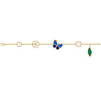 Spring Enchantment Butterfly & Floral Charm Bracelet