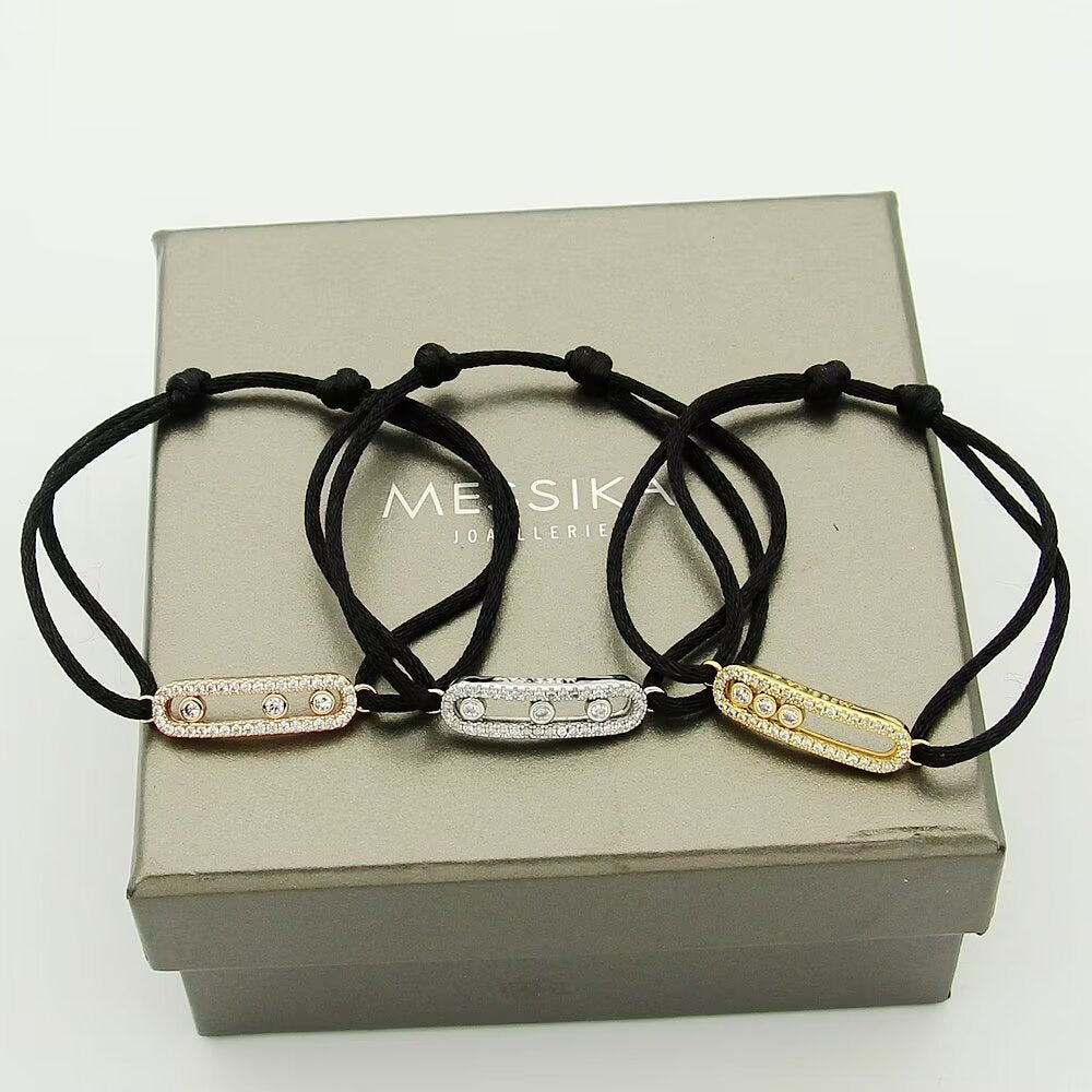 Care(s) Pavé Cord Armband – Wohltätiges, symbolisches Design – Verstellbares, stilvolles Accessoire