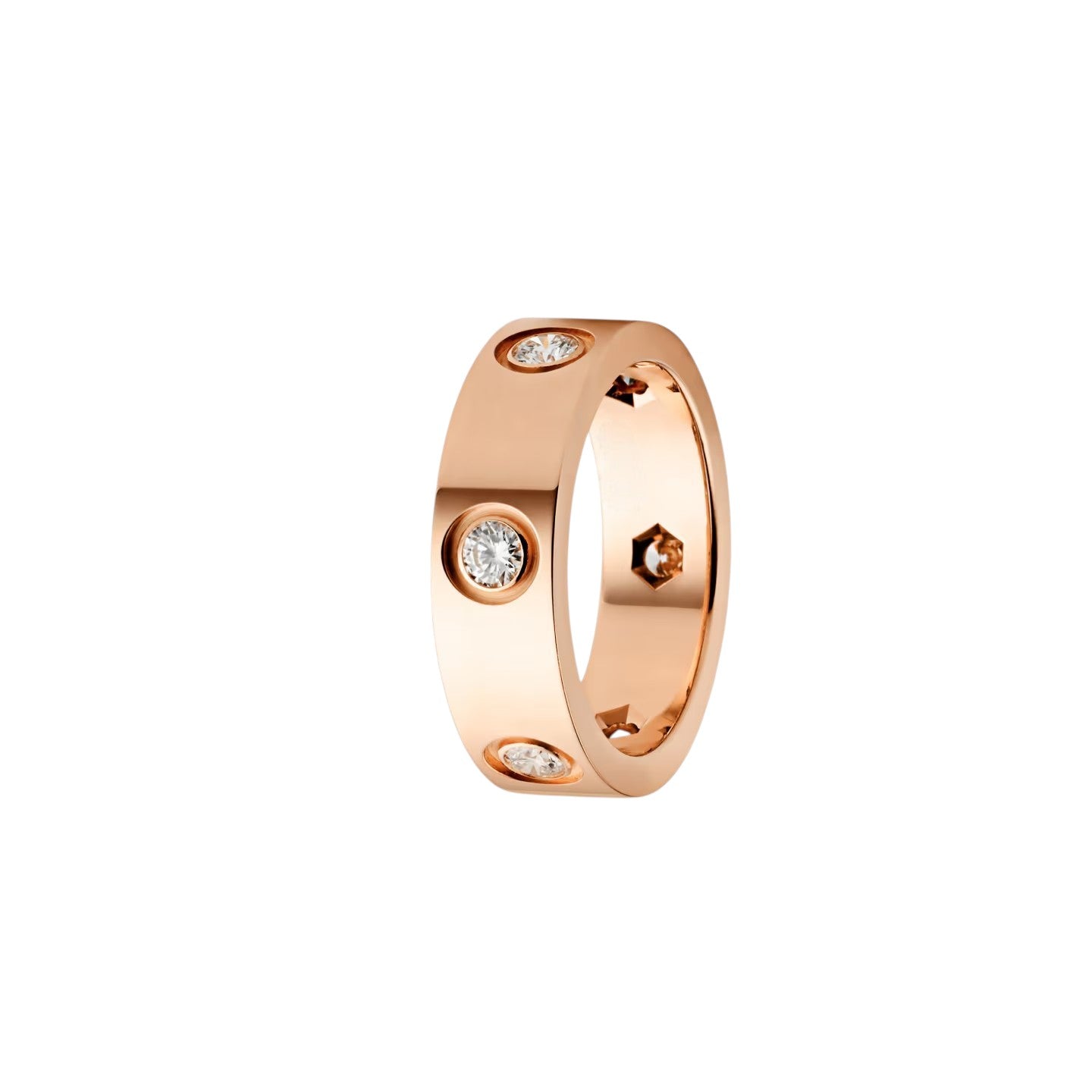 LOVE 5.5mm 6 Diamonds Ring