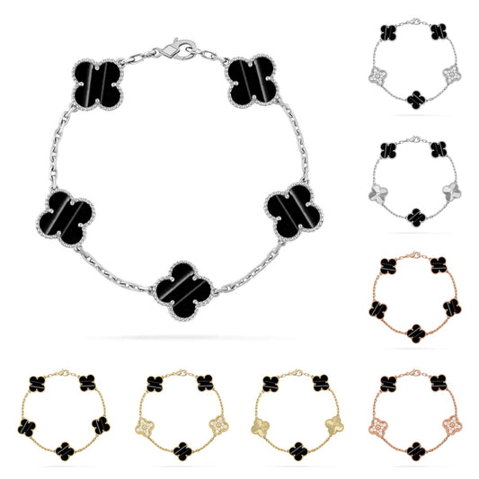 Lucky Clover 5-Motif Bracelet - Pulse Stone Collection
