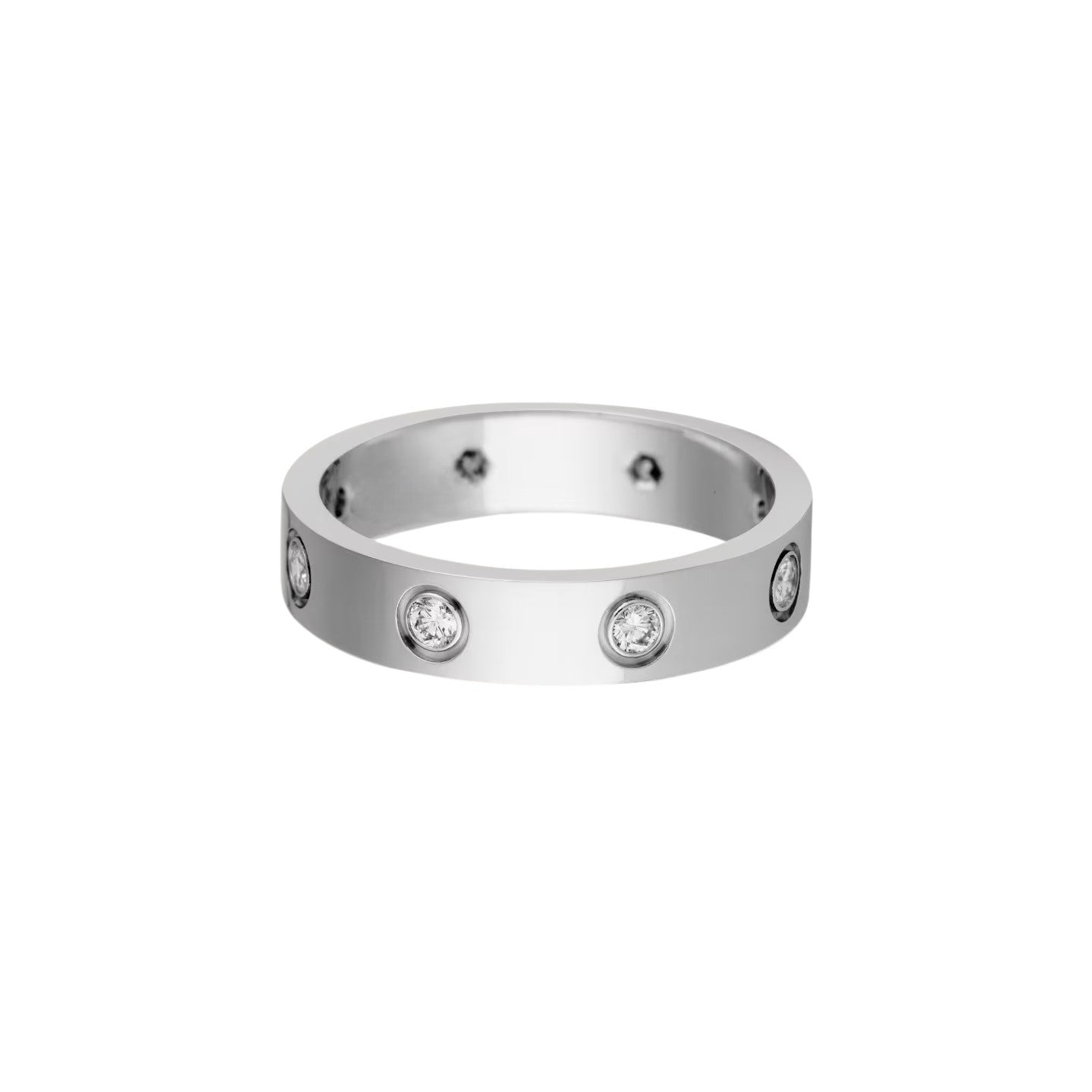 LOVE 4mm 8 Diamonds Ring