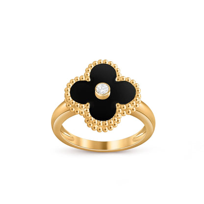 Lucky Clover Diamond-Accent Gold Ring Collection