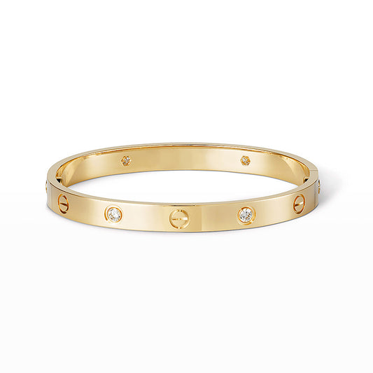 Classic 6.1mm Love Bangle - 4-Diamond