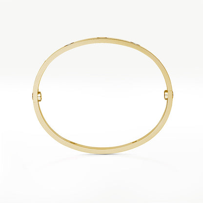 Klassischer 6,1 mm Love-Armreif – 4 Diamanten