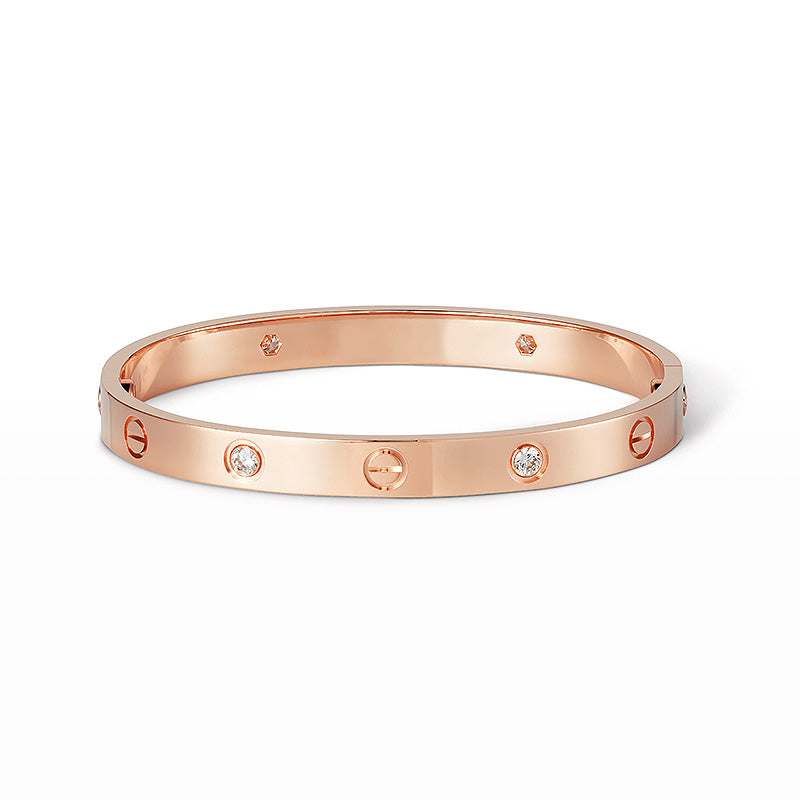 Classic 6.1mm Love Bangle - 4-Diamond