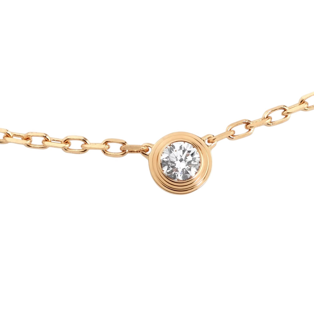 LOVE Schraubanhänger Einzelner Diamant Halskette