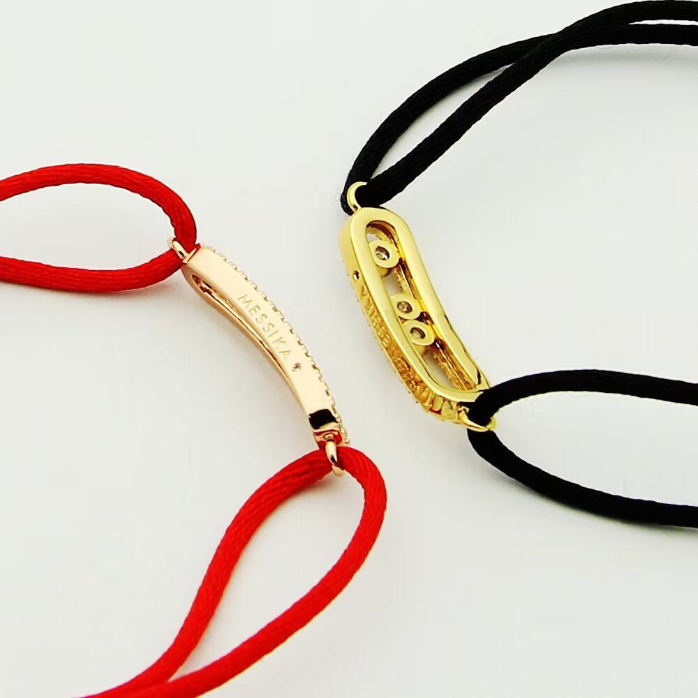 Care(s) Pavé Cord Armband – Wohltätiges, symbolisches Design – Verstellbares, stilvolles Accessoire