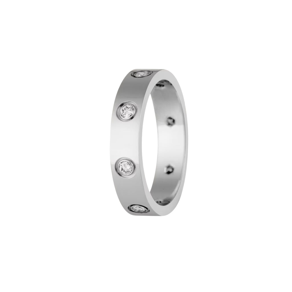 LOVE 4mm 8-Diamanten-Ring