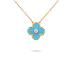 15mm Clover Flower Diamond Pendant Necklace Collection