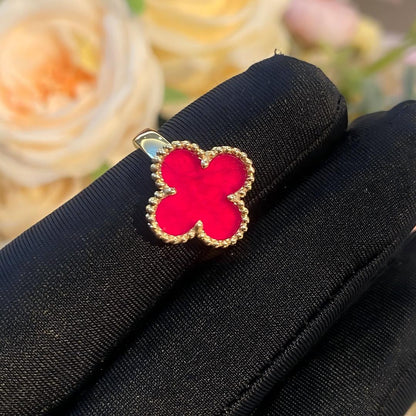 NEW CLOVER PINK ENAMEL RINGS