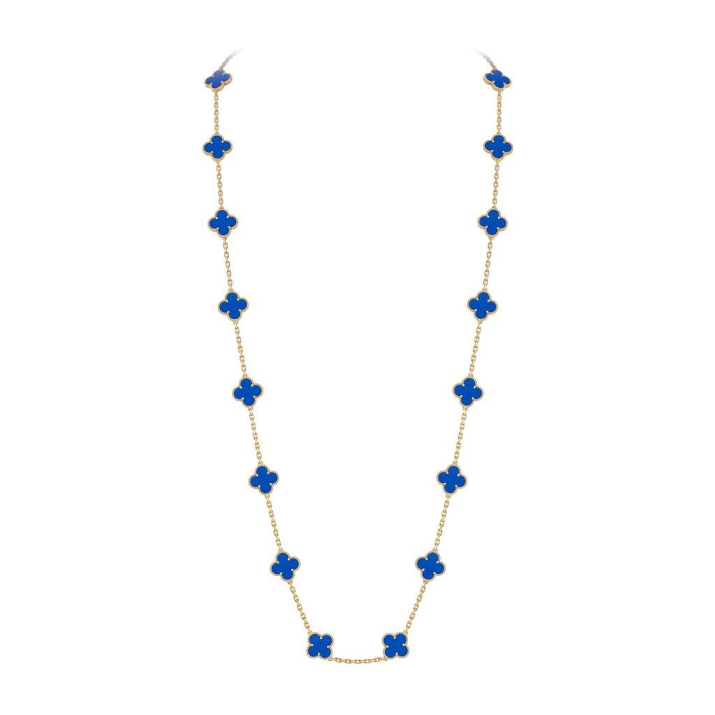 Klassische 20-Motiv Kleeblatt-Halskette Gold-Kollektion