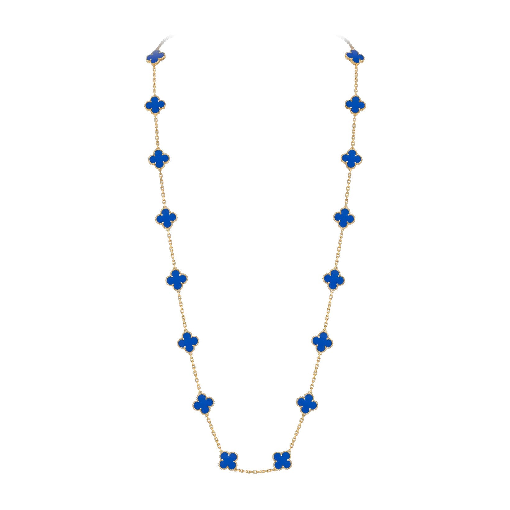 Klassische 20-Motiv Kleeblatt-Halskette Gold-Kollektion