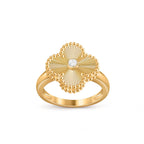 Lucky Clover Diamond-Accent Gold Ring Collection
