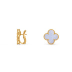 15mm Clover Flower Stud Earrings Gold Collection