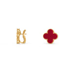 15mm Clover Flower Stud Earrings Gold Collection